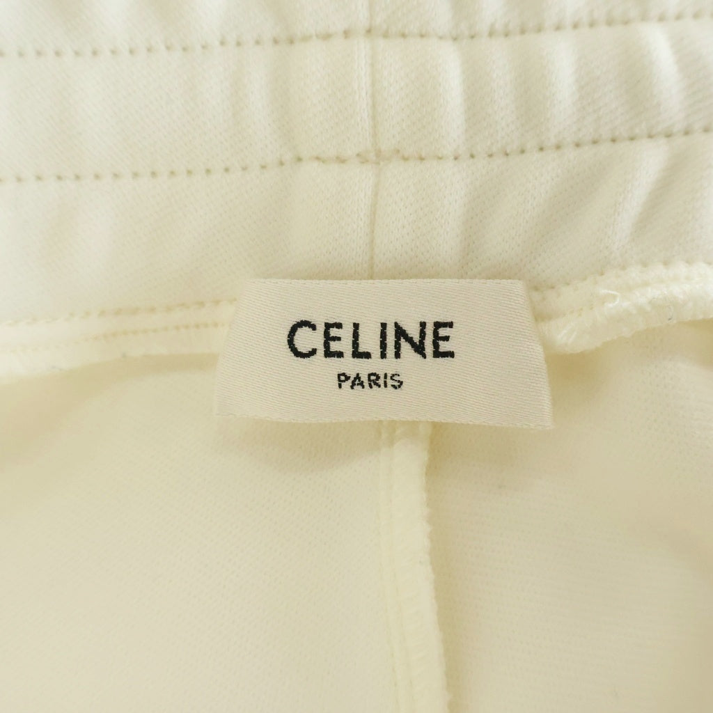 CELINE(セリーヌ) 23SS サイドスナップボタン トラックパンツ ジャージーパンツ ホワイト 2Z223225S