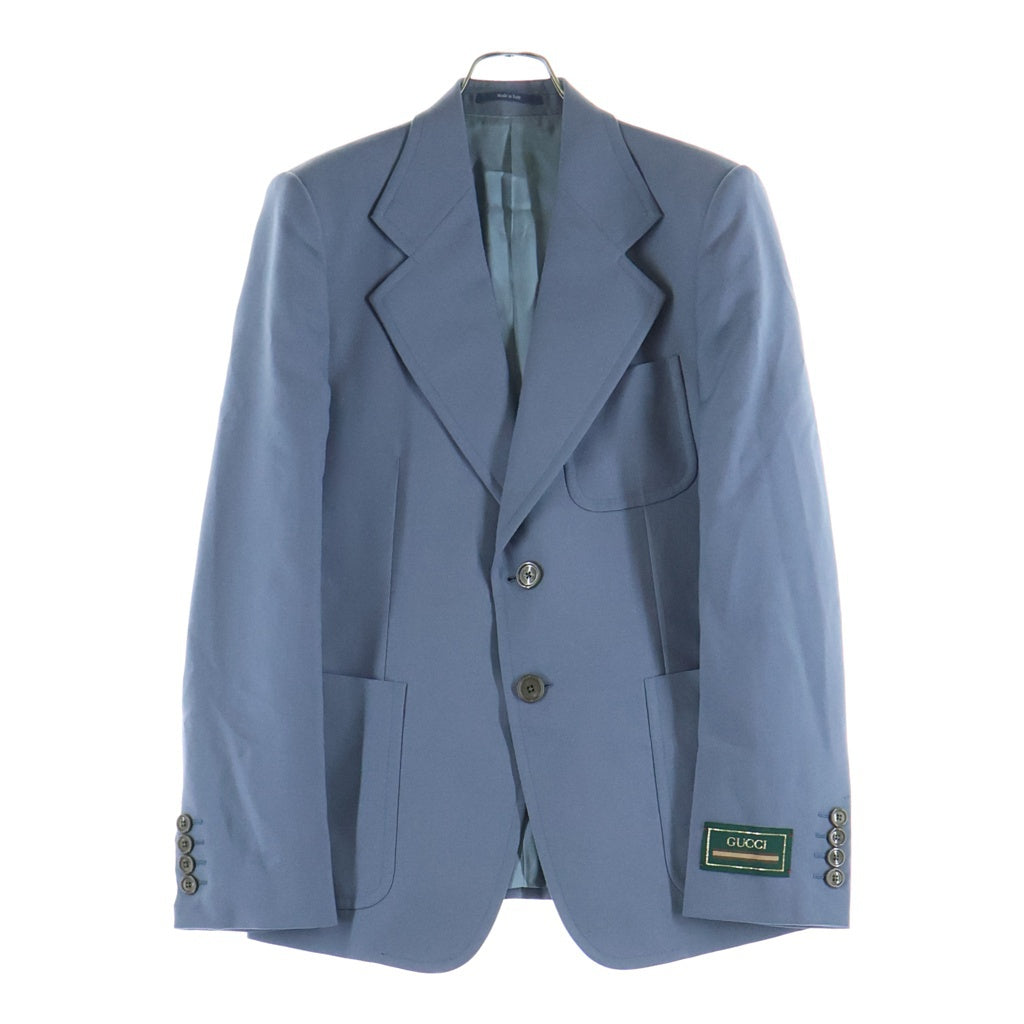 GUCCI(グッチ) ウールツイル シングル テーラードジャケット ライトブルー 665118 ZAABA