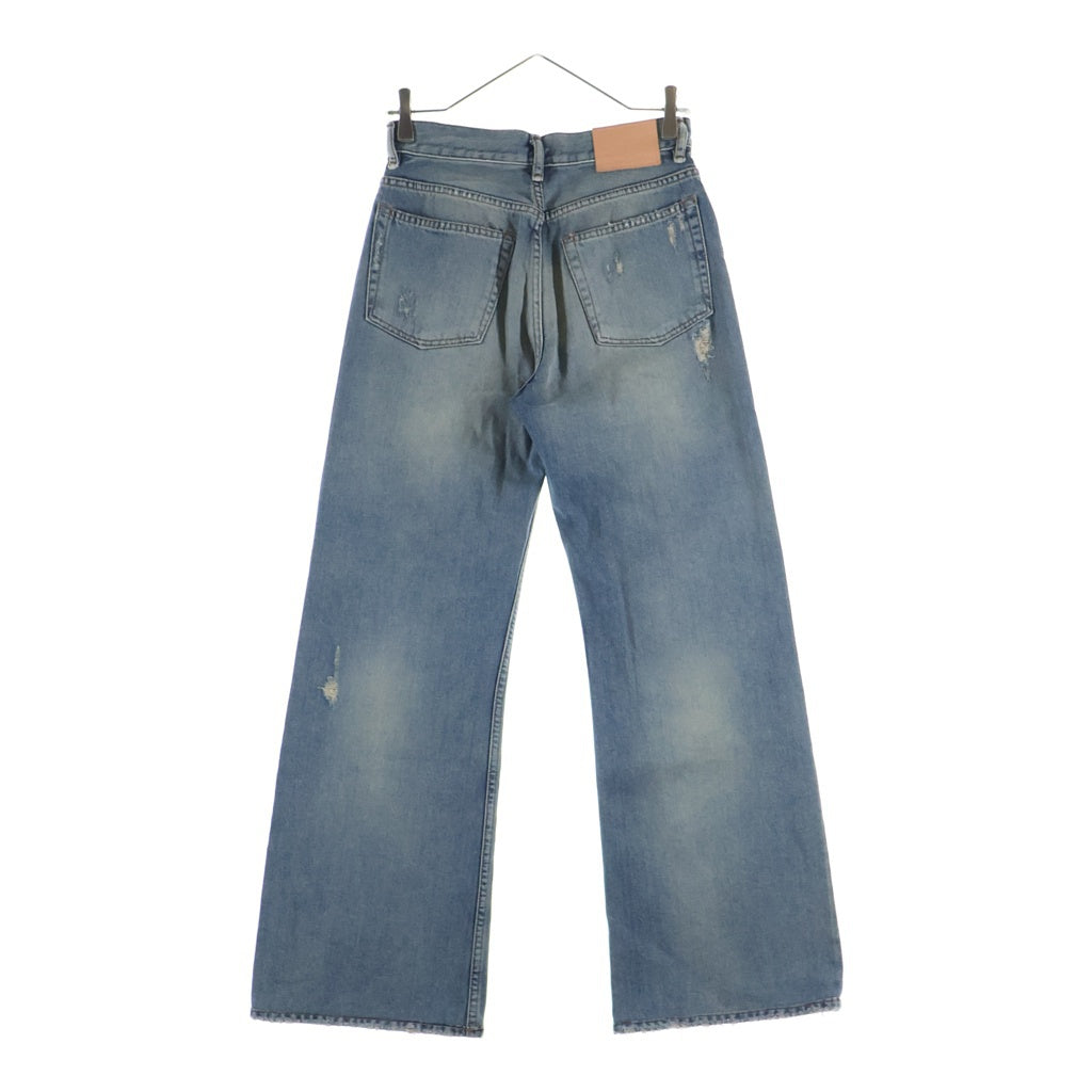 Acne Studios(アクネ ストゥディオズ) 2021F ルーズフィットジーンズ ダメージ加工デニムパンツ インディゴ A00383
