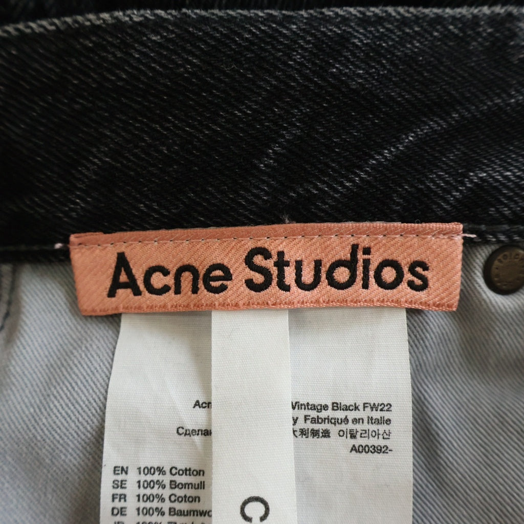 Acne Studios(アクネ ストゥディオズ) 2022 リラックスフィットジーンズ ワイドデニムパンツ ブラック A00392