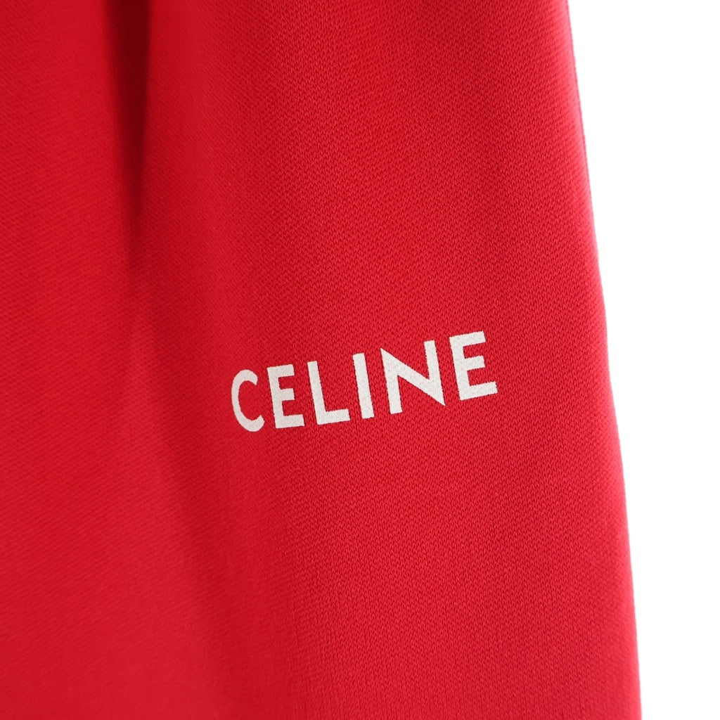 CELINE(セリーヌ) 22SS プリントロゴ トラックパンツ ジャージーパンツ レッド 2Z135121O