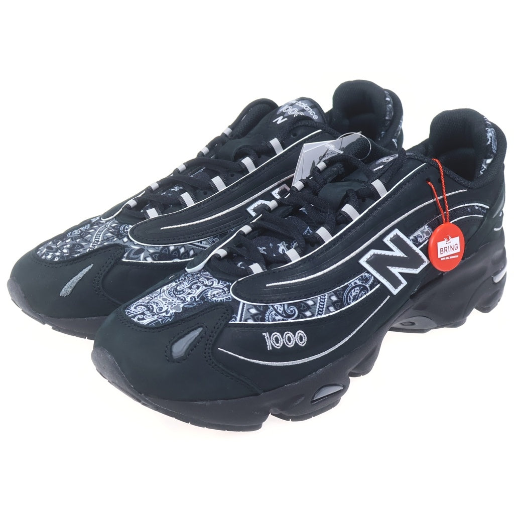 New Balance(ニューバランス) ×ATMOS 1000 M1000AP アトモス バンダナ柄 ローカットスニーカー ブラック/ホワイト US12/30cm