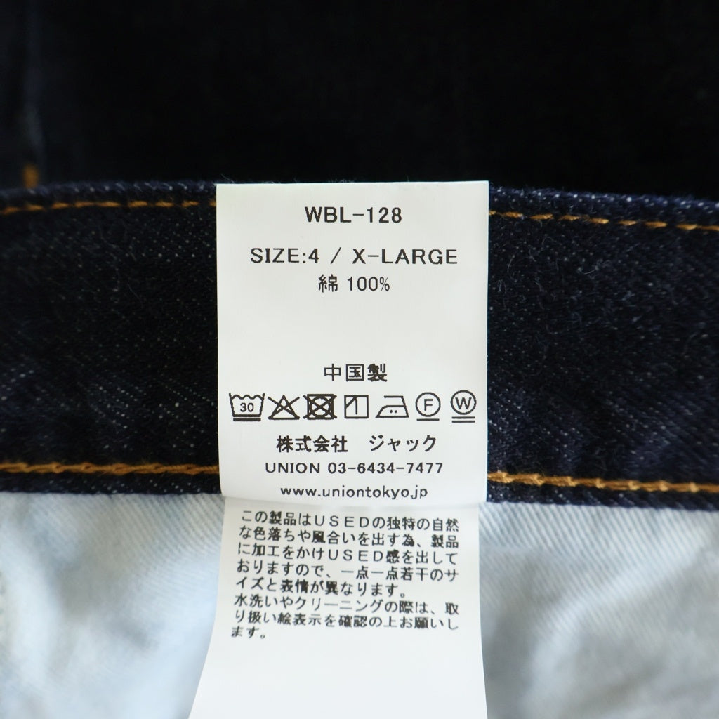 UNION(ユニオン) WRIGHT DENIM セルヴィッチ ワイドデニムパンツ トラウザー インディゴ WBL-128