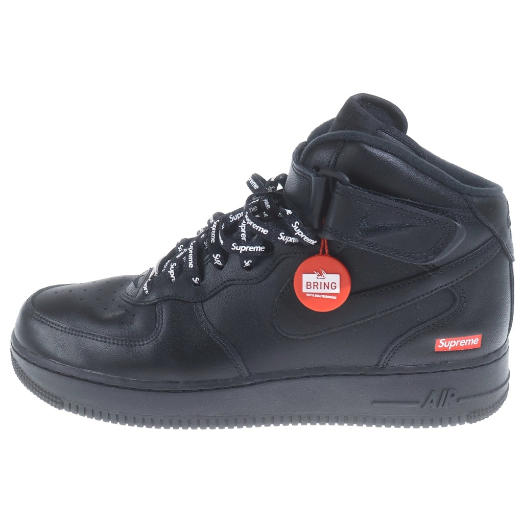 SUPREME(シュプリーム) ×NIKE AIR FORCE 1 MID BLACK FZ8784-001 ナイキ エアフォースワン ミッドカットスニーカー ブラック US10.5/28.5cm