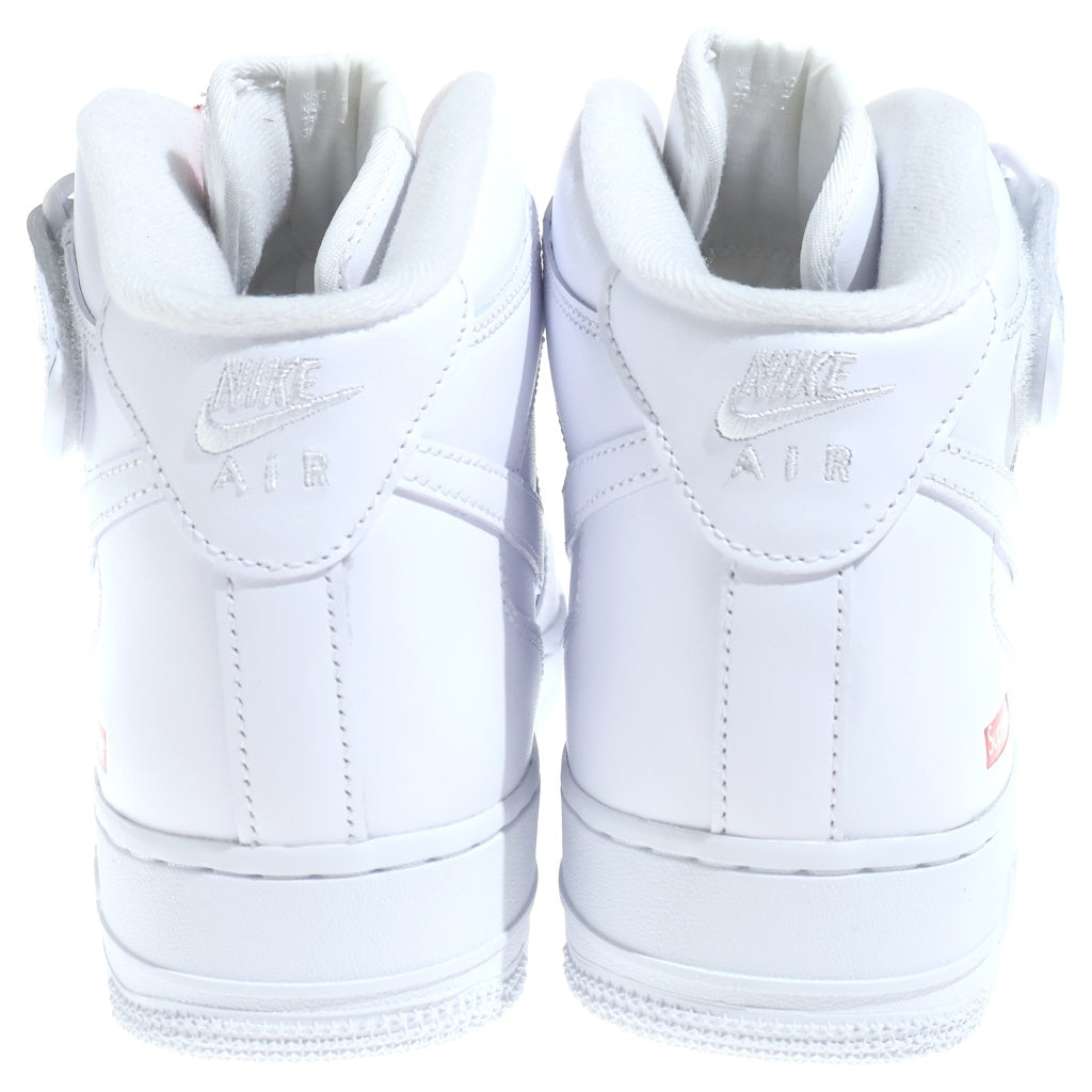 SUPREME(シュプリーム) ×NIKE AIR FORCE 1 MID BLACK FZ8784-100 ナイキ エアフォースワン ミッドカットスニーカー ホワイト US10.5/28.5cm