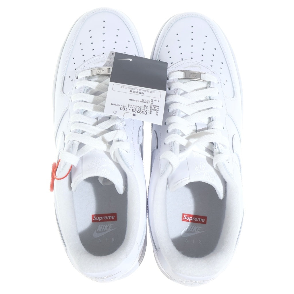 SUPREME(シュプリーム) ×NIKE AIR FORCE1 CU9225-100 ナイキ エアフォース1 レザーローカットスニーカー ホワイト US10.5/28.5cm