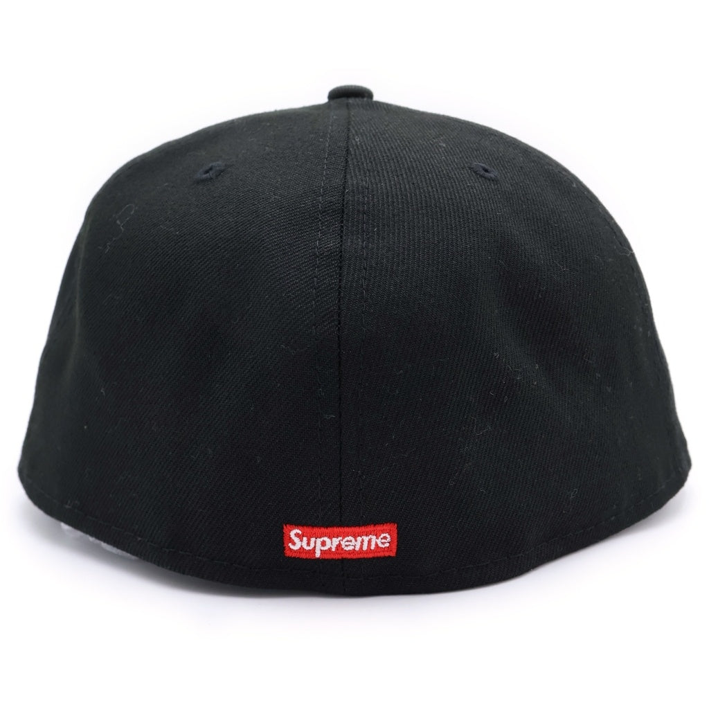SUPREME(シュプリーム) 18AW ×NEW ERA Classic Script Cap ニューエラ クラシックスクリプト刺繍ロゴ ベースボールキャップ 帽子 ブラック