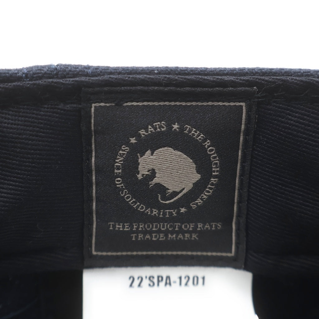 RATS(ラッツ) EMBROIDERY CAP WAY OF LIFE 刺繍ロゴ ベースボールキャップ 帽子 ネイビー 22'SPA-1201