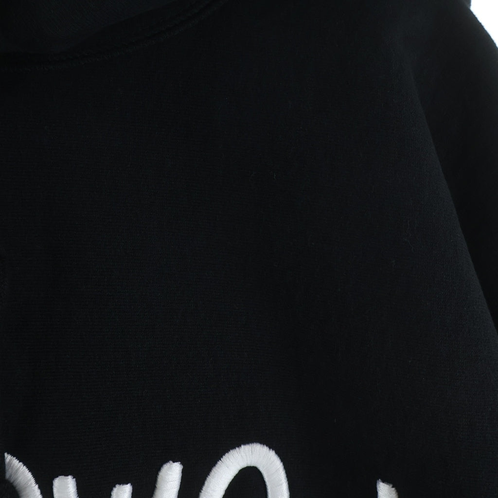 SUPREME(シュプリーム) 22SS Raised Handstyle Hooded Sweatshirt レイズドハンドスタイル刺繍ロゴ スウェットプルオーバーパーカー ブラック