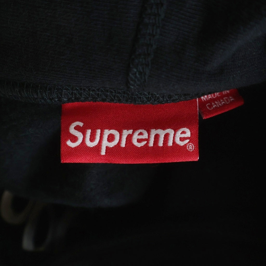 SUPREME(シュプリーム) 22SS Raised Handstyle Hooded Sweatshirt レイズドハンドスタイル刺繍ロゴ スウェットプルオーバーパーカー ブラック