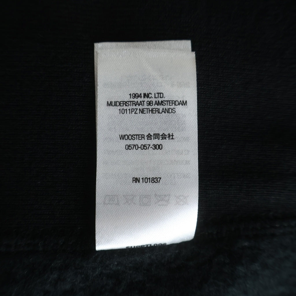 SUPREME(シュプリーム) 22SS Raised Handstyle Hooded Sweatshirt レイズドハンドスタイル刺繍ロゴ スウェットプルオーバーパーカー ブラック
