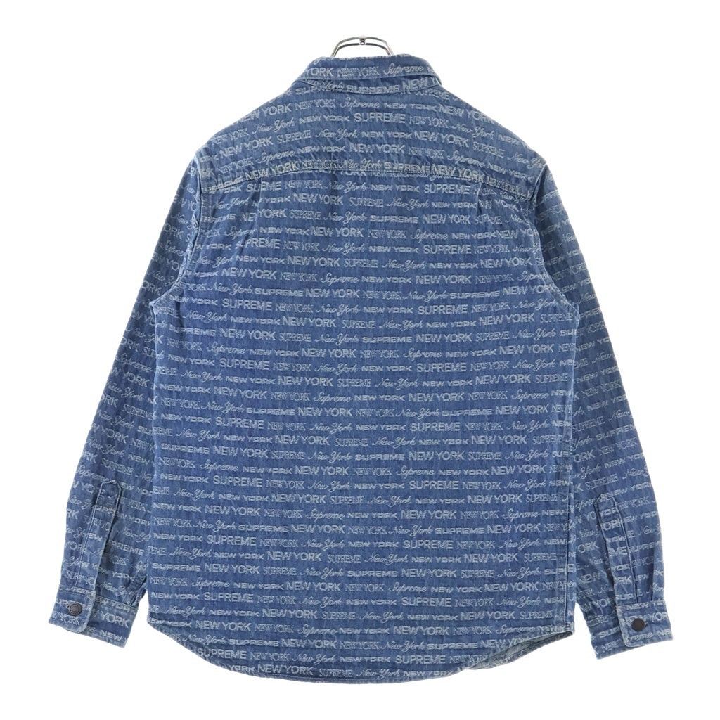SUPREME(シュプリーム) 22AW Multi Type Jacquard Denim Shirt マルチタイプジャガードロゴ デニム長袖シャツ インディゴ