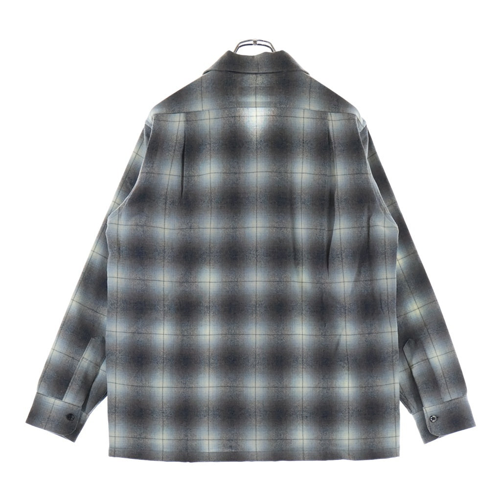 SUBCULTURE(サブカルチャー) 23AW Wool Check Shirts ウール チェック 長袖シャツ グレー SCSHA2304