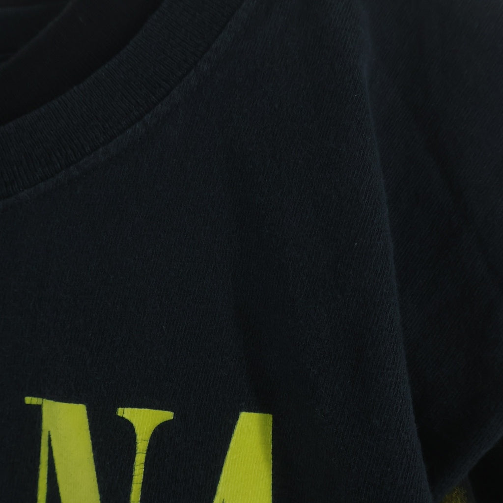 OLD PARK(オールドパーク) CROSS TEE ニルヴァーナ/ガンズアンドローゼス ドッキング 半袖Tシャツ カットソー ブラック