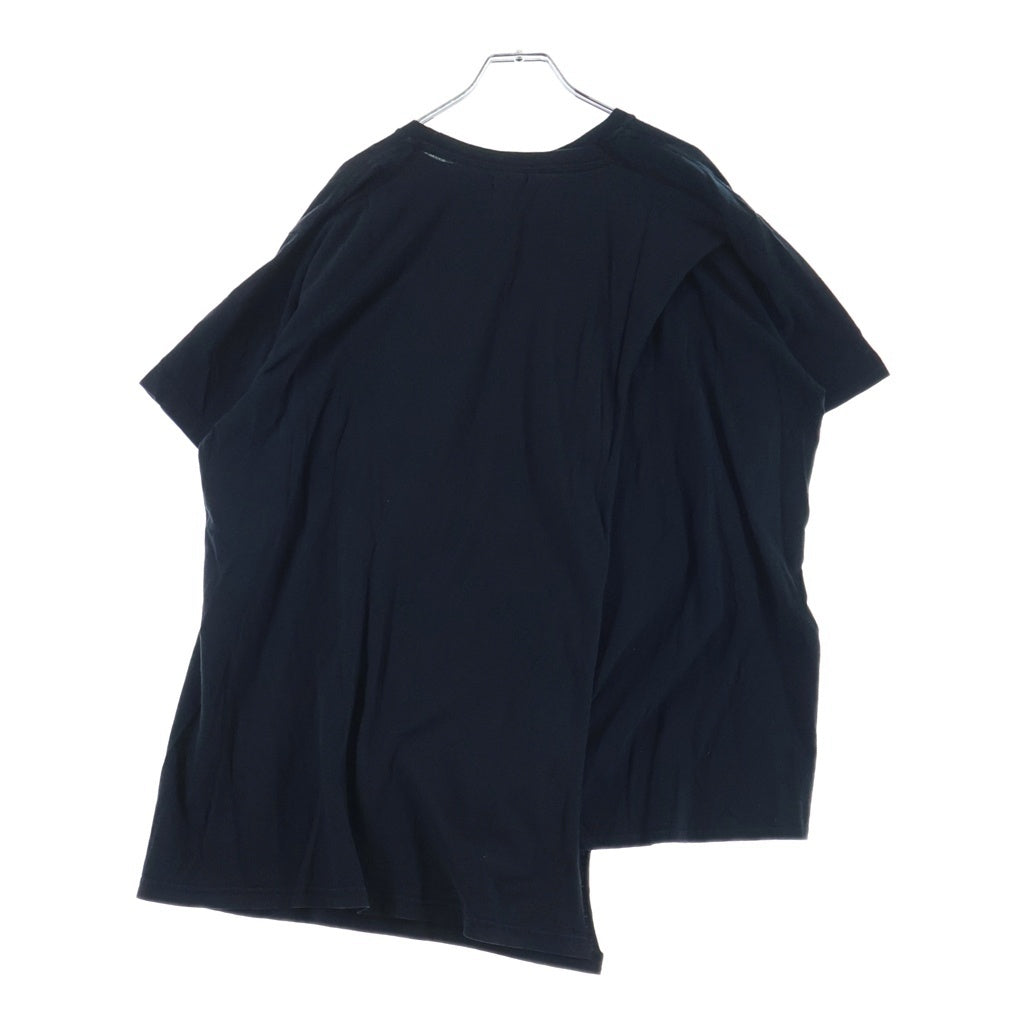 OLD PARK(オールドパーク) CROSS TEE ニルヴァーナ/ビートルズ ドッキング 半袖Tシャツ カットソー ブラック