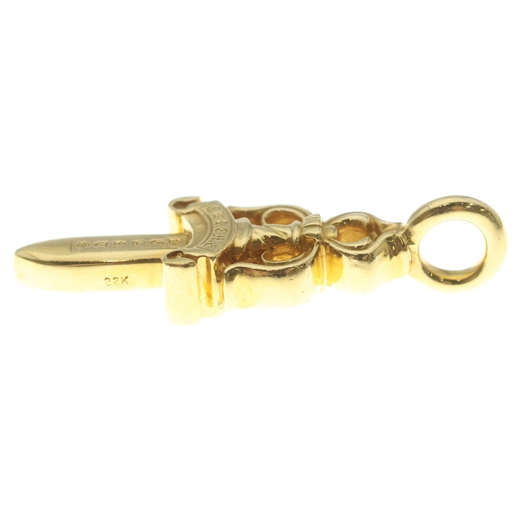 CHROME HEARTS(クロムハーツ) 22K DOUBLE DAGGER ダブルダガー ネックレストップ ゴールド