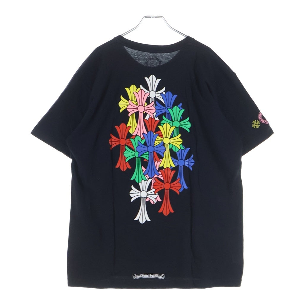 CHROME HEARTS(クロムハーツ) MLTCOL CEM CRS S/S TEE マルチセンタリークロス プリントロゴ 半袖Tシャツ ブラック
