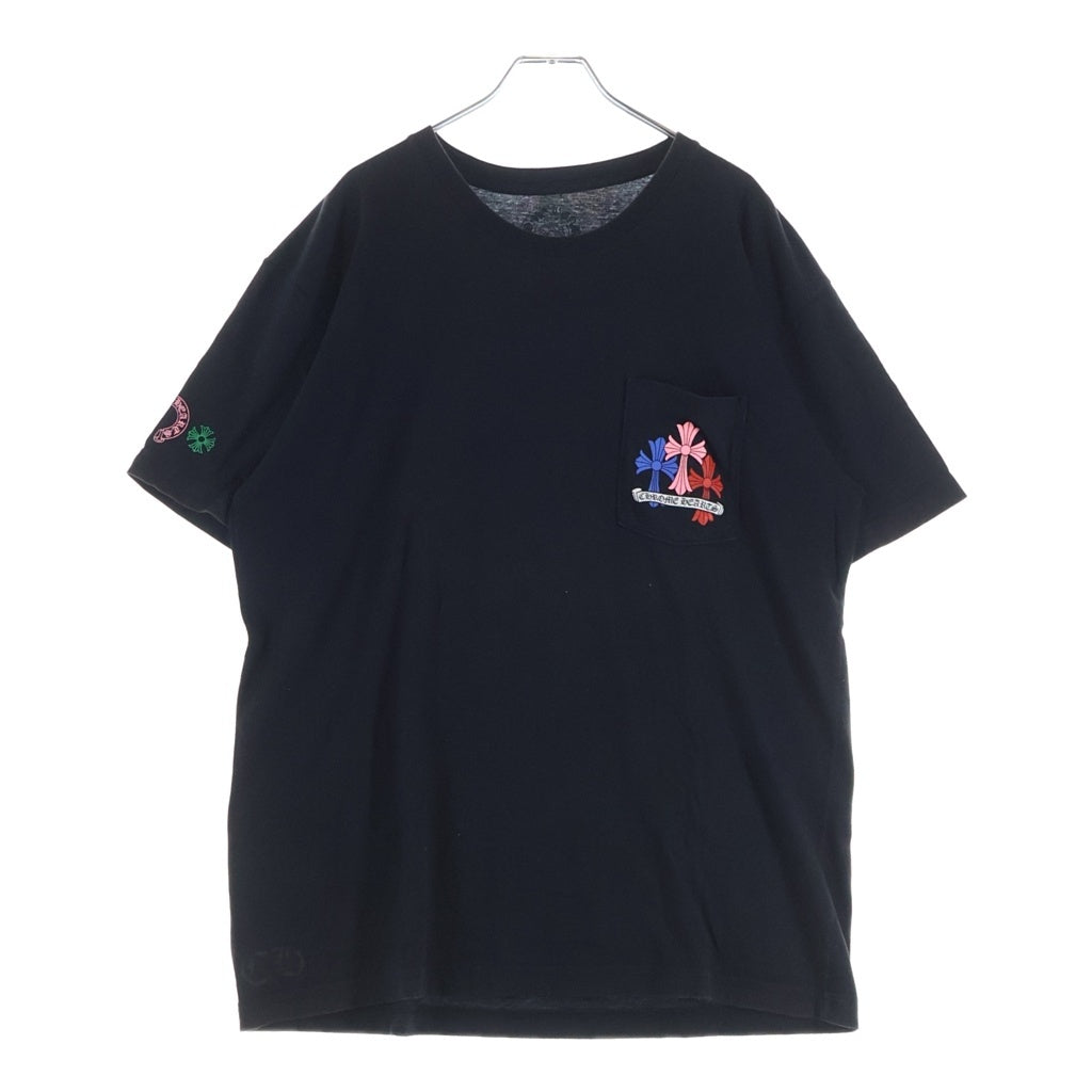 CHROME HEARTS(クロムハーツ) MLTCOL CEM CRS S/S TEE マルチセンタリークロス プリントロゴ 半袖Tシャツ ブラック