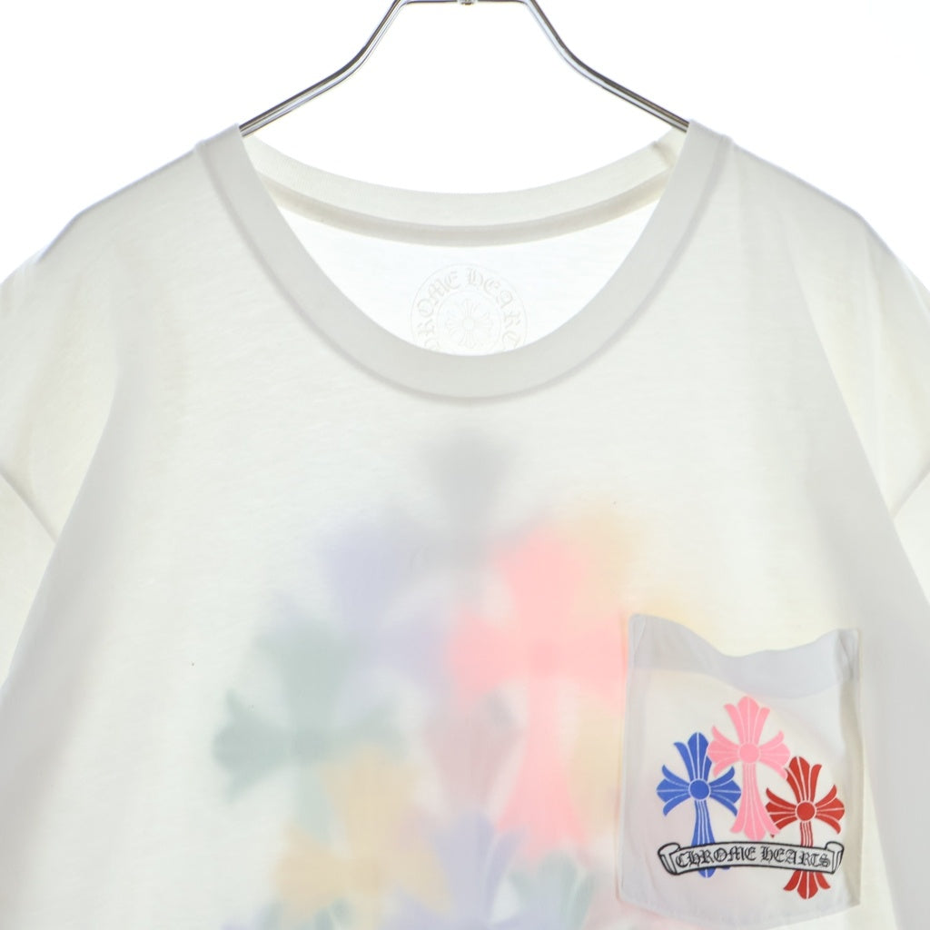 CHROME HEARTS(クロムハーツ) MLTCOL CEM CRS S/S TEE マルチセンタリークロス プリントロゴ 半袖Tシャツ ホワイト