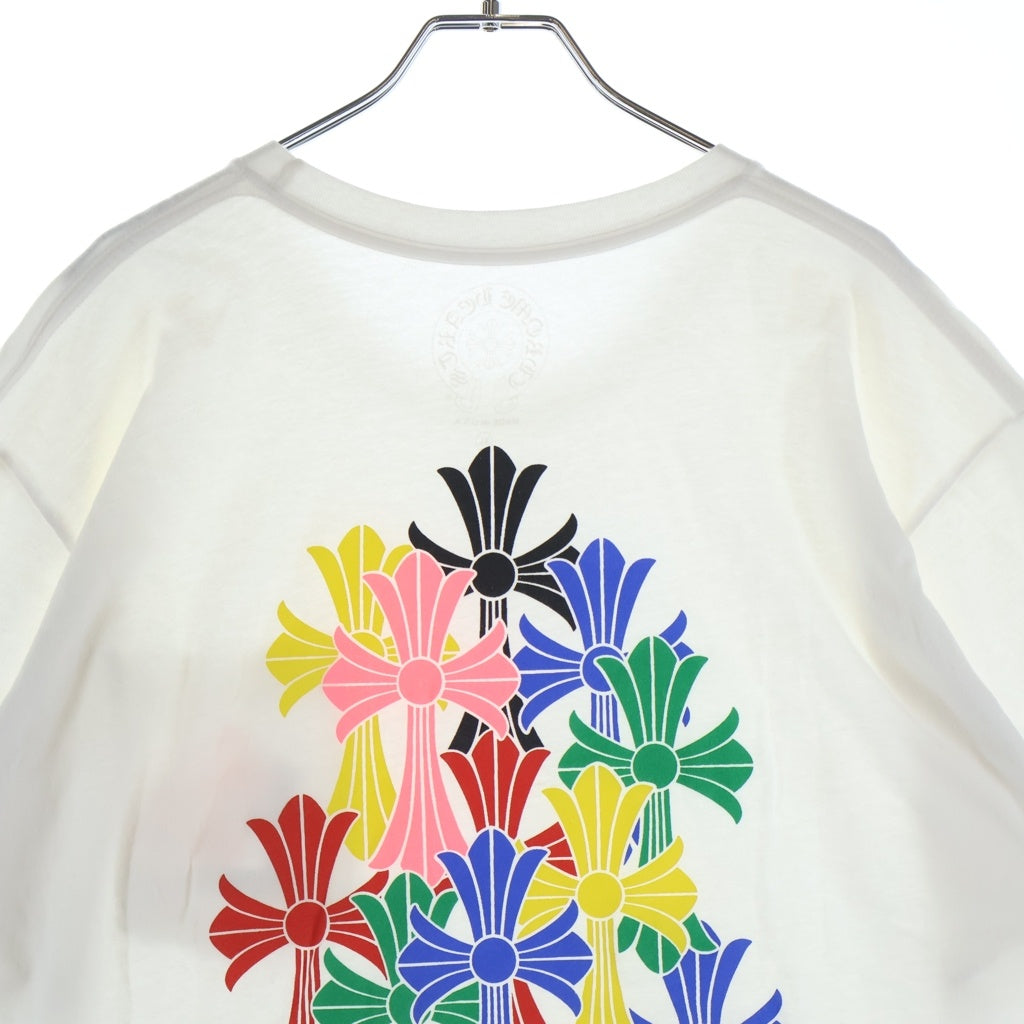 CHROME HEARTS(クロムハーツ) MLTCOL CEM CRS S/S TEE マルチセンタリークロス プリントロゴ 半袖Tシャツ ホワイト