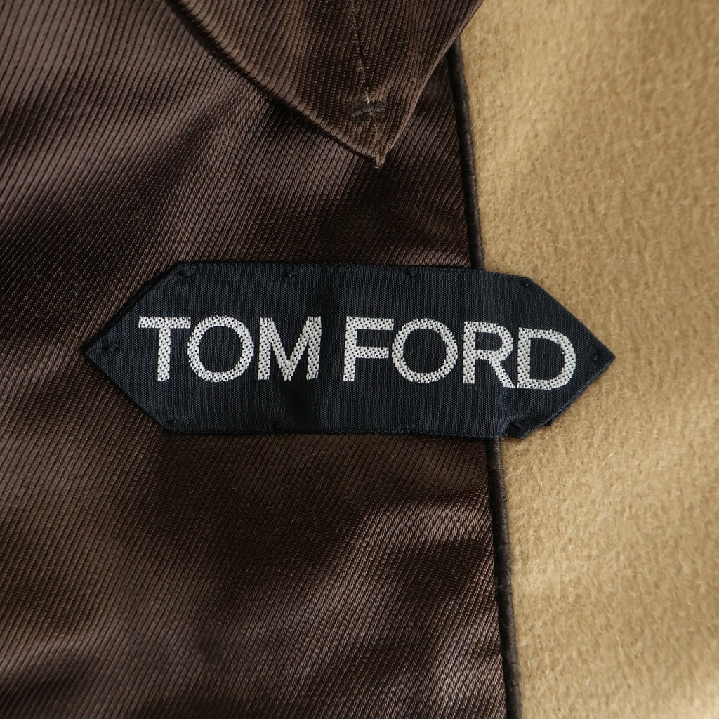 TOM FORD(トムフォード) ダブルブレスト ウールチェスターコート キャメル BZ062 TFO112