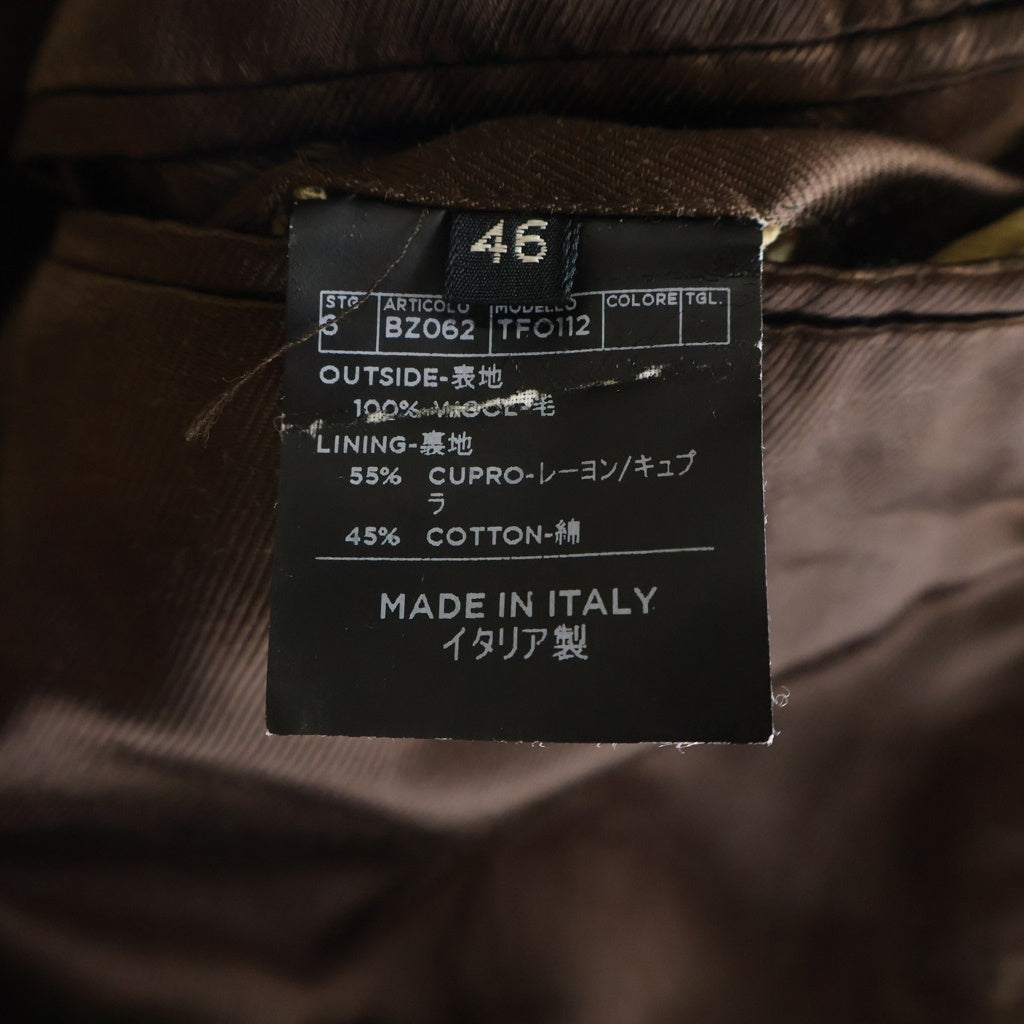 TOM FORD(トムフォード) ダブルブレスト ウールチェスターコート キャメル BZ062 TFO112
