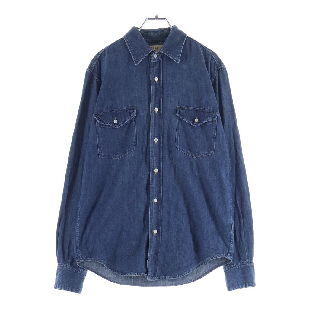 CELINE(セリーヌ) ウエスタン デニム長袖シャツ インディゴ 2T040208I