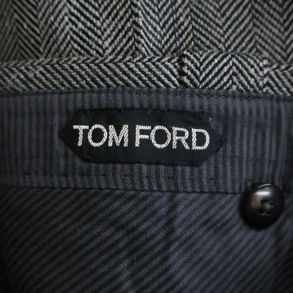 TOM FORD(トムフォード) ウール スラックス スーツパンツ トラウザー グレー
