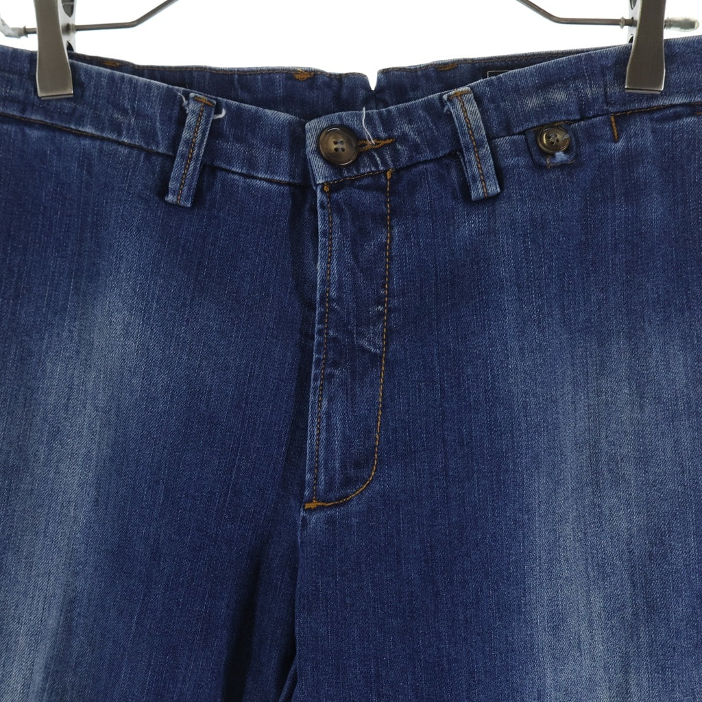 NO BRAND(ノーブランド) Cesare Attolini(チェーザレアットーニ)ウォッシュ加工 ストレート デニムパンツ インディゴ