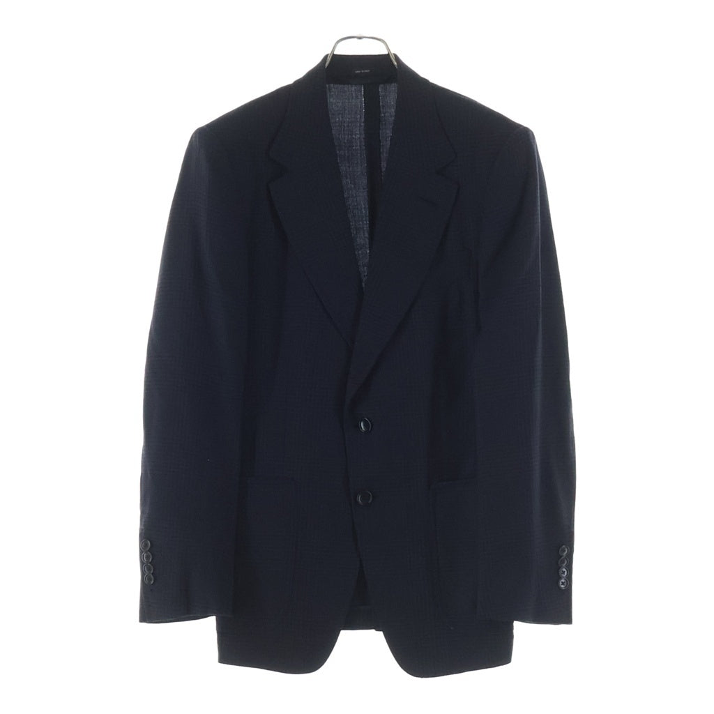 TOM FORD(トムフォード) チェック柄 ウール シングルテーラードジャケット ダークグレー 10SM40
