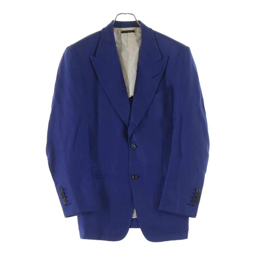 TOM FORD(トムフォード) シルク混合 ピークドラペル シングルテーラードジャケット インディゴブルー 15DD40