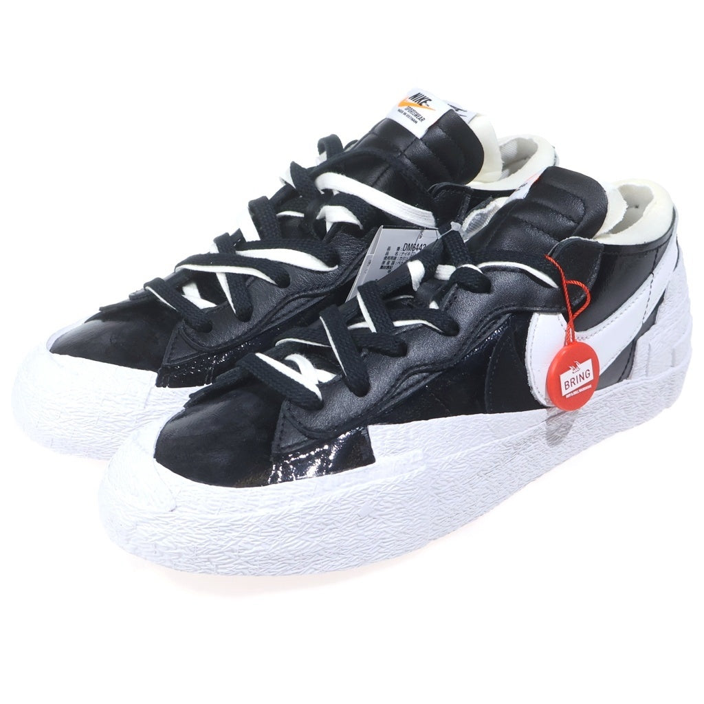 NIKE(ナイキ) ×sacai BLAZER LOW BLACK PATENT LEATHERDM6443-001 サカイ ブレザー ブラックパテント ローカットスニーカー ブラック/ホワイト US11/29cm