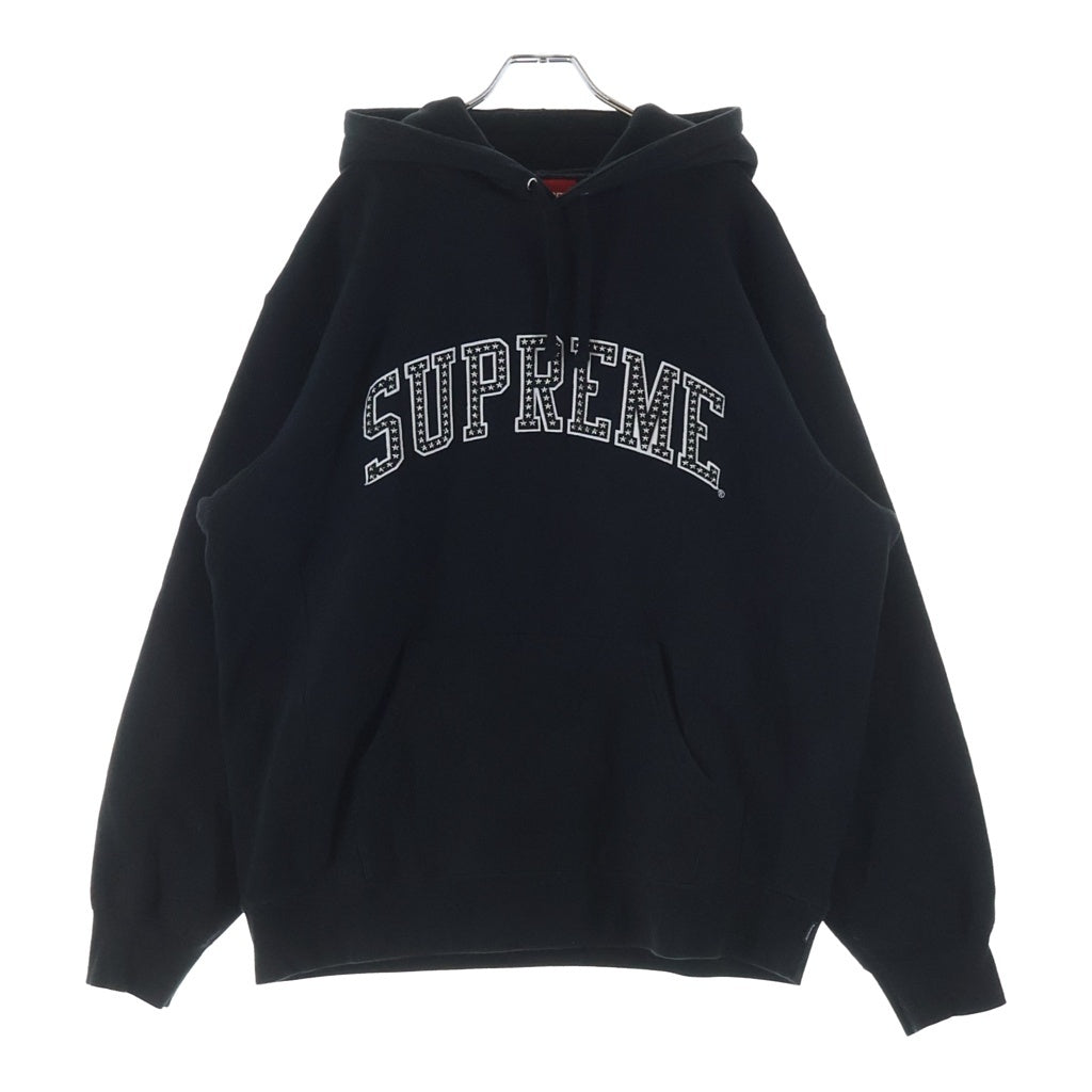 SUPREME(シュプリーム) 22SS Stars Arc Hooded Sweatshirt スタースタッズ アーチロゴ スウェットプルオーバーパーカー ブラック
