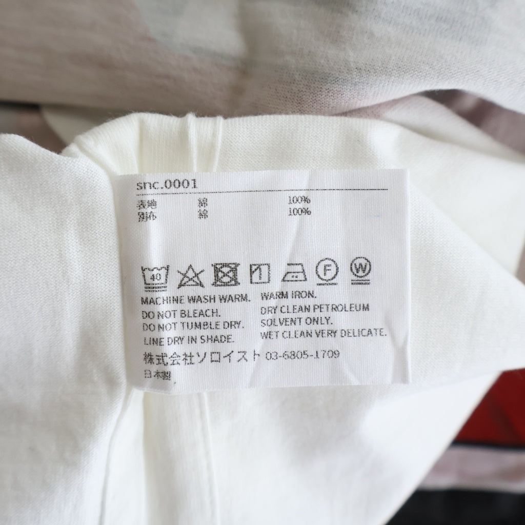 TAKAHIROMIYASHITA The SoloIst.(タカヒロミヤシタザソロイスト) ×NETFLIX ネットフリックス 世界征服の野望 プリントロゴ 半袖Tシャツ カットソー ホワイト/レッド snc.0001