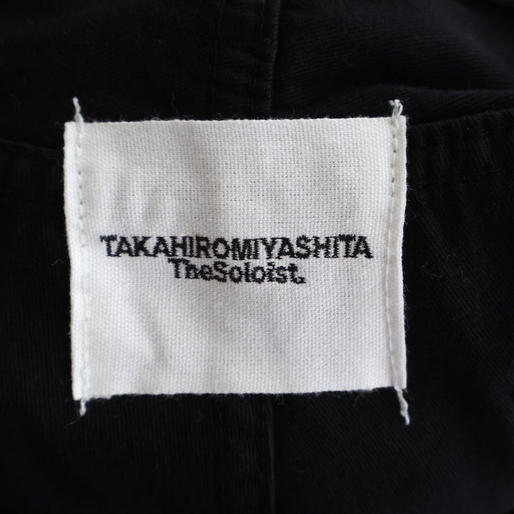 TAKAHIROMIYASHITA The SoloIst.(タカヒロミヤシタザソロイスト) 15AW コットン テーパードパンツ トラウザー ブラック sp.0010AW15