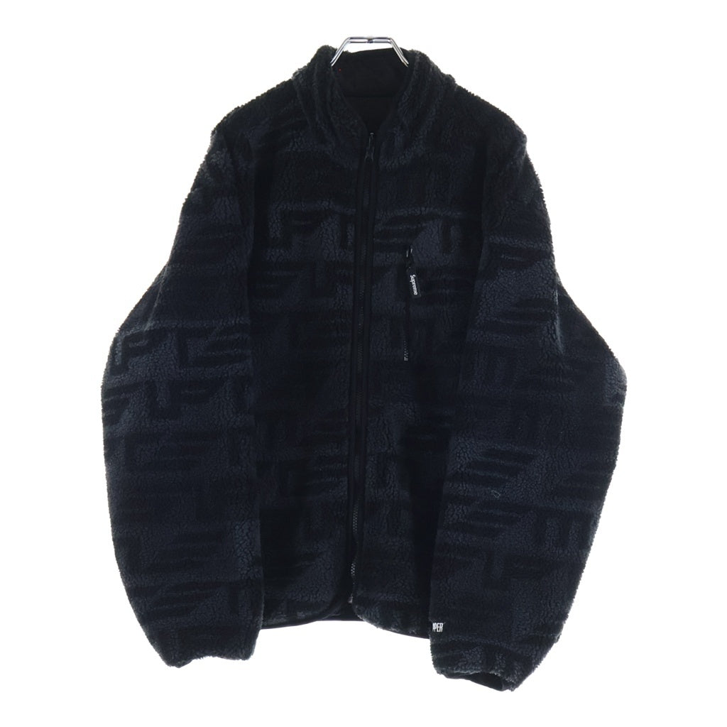 SUPREME(シュプリーム) 22AW Geo Reversible WINDSTOPPER Fleece Jacket ウィンドストッパー リーバーシブル フリースジャケット ブラック/グレー