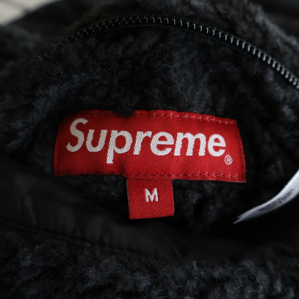 SUPREME(シュプリーム) 22AW Geo Reversible WINDSTOPPER Fleece Jacket ウィンドストッパー リーバーシブル フリースジャケット ブラック/グレー
