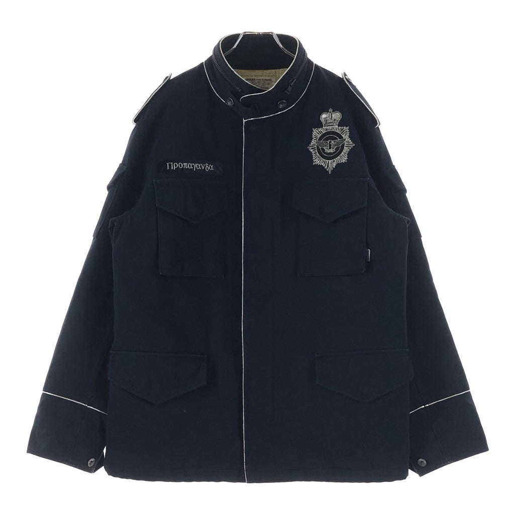 NEIGHBORHOOD(ネイバーフッド) ×MENS NON-NO メンズノンノ 刺繍ロゴ 裏地キルティング M65 ピケジャケット ブラック