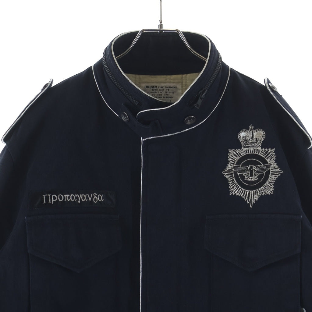 NEIGHBORHOOD(ネイバーフッド) ×MENS NON-NO メンズノンノ 刺繍ロゴ 裏地キルティング M65 ピケジャケット ブラック