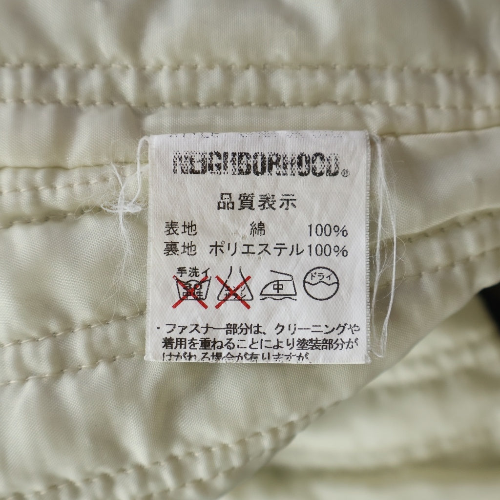 NEIGHBORHOOD(ネイバーフッド) ×MENS NON-NO メンズノンノ 刺繍ロゴ 裏地キルティング M65 ピケジャケット ブラック