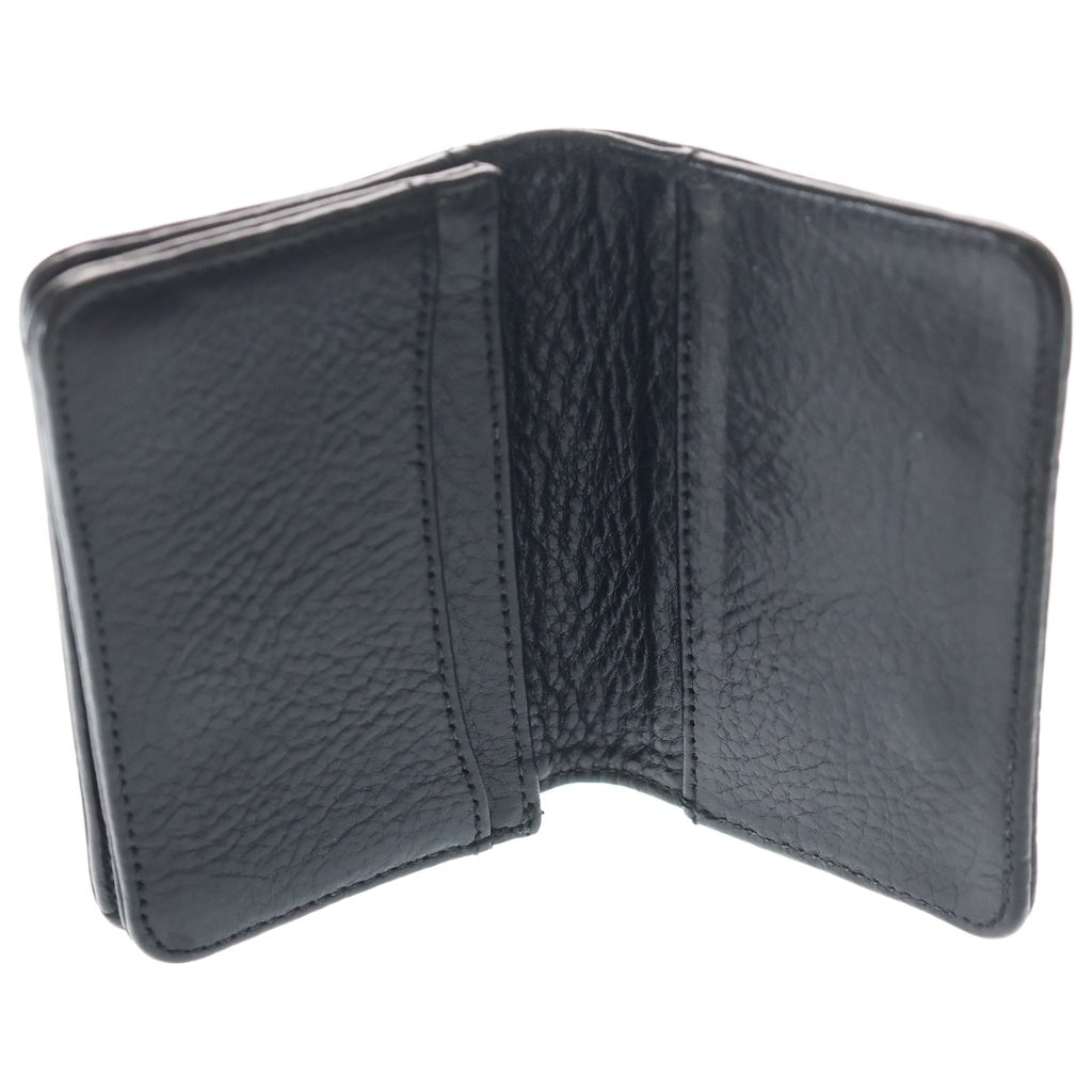 CHROME HEARTS(クロムハーツ) CRD CSE3PKTWDV1 アーチロゴプレート3ポケットレザーカードケース ブラック/シルバー