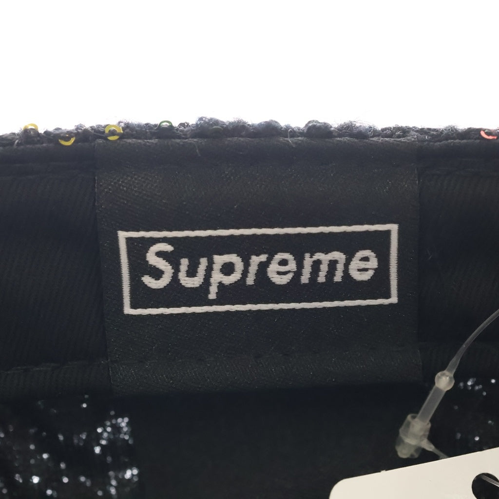 SUPREME(シュプリーム) 25AW ×NEW ERA Boucle Box Logo ニューエラ ブークレ ボックスロゴ ベースボールキャップ 帽子 ブラック