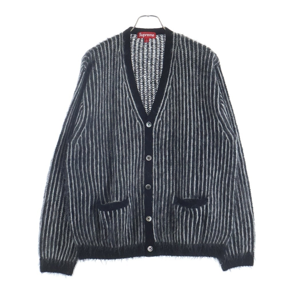 SUPREME(シュプリーム) 25SS 2-Tone Mohair Cardigan ツートーン アクリルニット モヘアカーディガン ブラック
