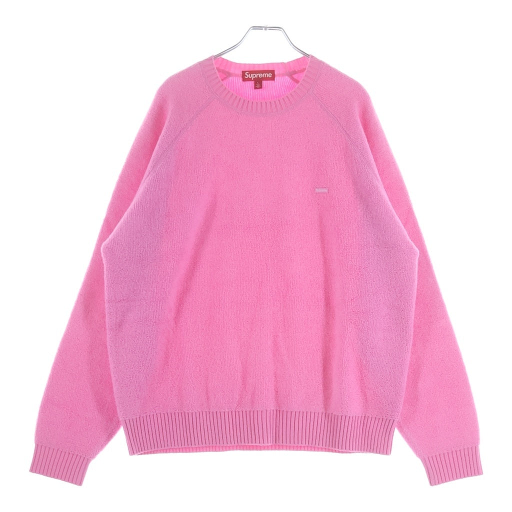 SUPREME(シュプリーム) 24AW Terry Small Box Sweater スモールボックスロゴ テリー アクリルニットセーター ピンク
