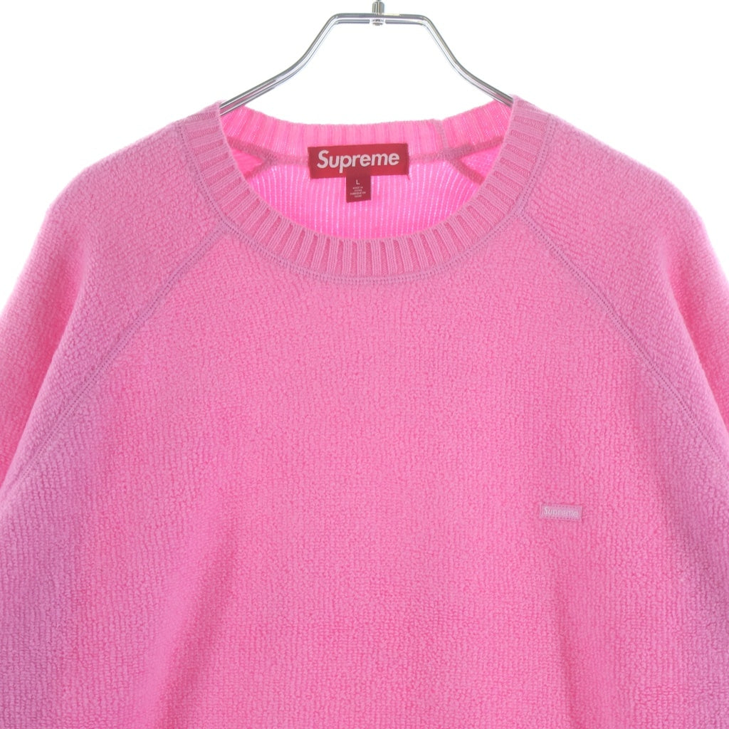 SUPREME(シュプリーム) 24AW Terry Small Box Sweater スモールボックスロゴ テリー アクリルニットセーター ピンク