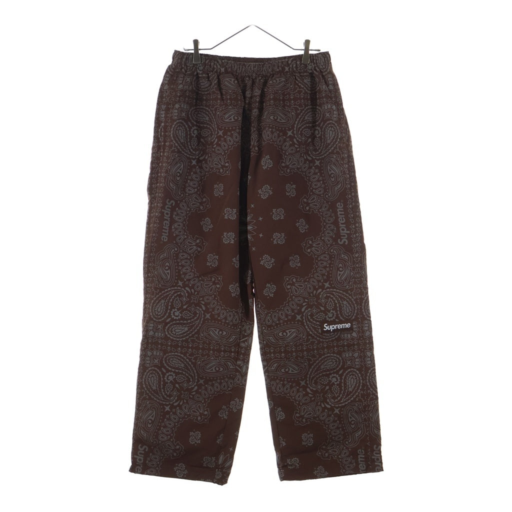 SUPREME(シュプリーム) 26SS Reflective Bandana Track Pant リフレクティブ バンダナ柄 ナイロン トラックパンツ ブラウン