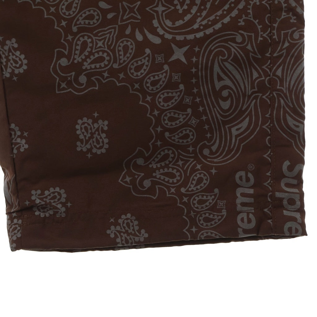 SUPREME(シュプリーム) 26SS Reflective Bandana Track Pant リフレクティブ バンダナ柄 ナイロン トラックパンツ ブラウン