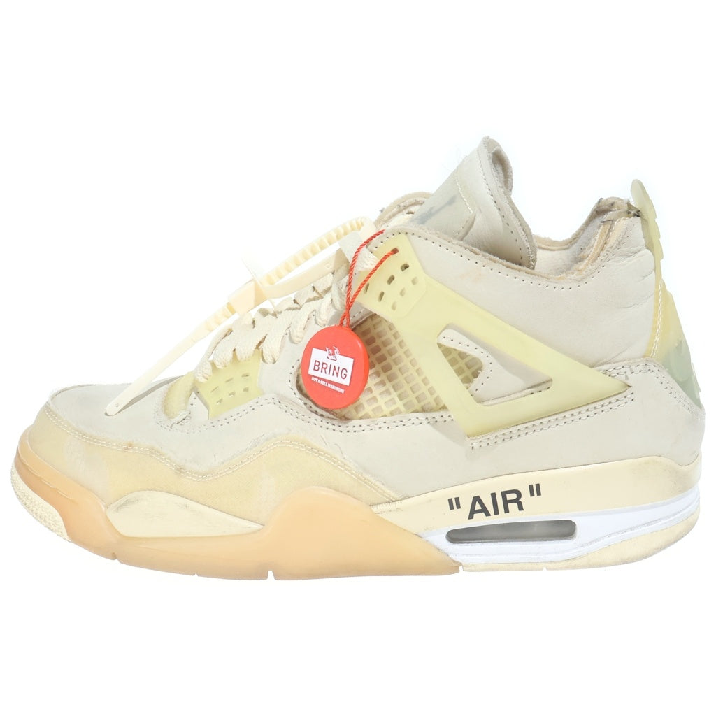NIKE(ナイキ) ×OFF-WHITE WMNS AIR JORDAN 4 SP SAIL CV9388-100 オフホワイト ウィメンズ エアジョーダン4 SP スニーカー セイル アイボリー US W9.5/26.5cm レディース