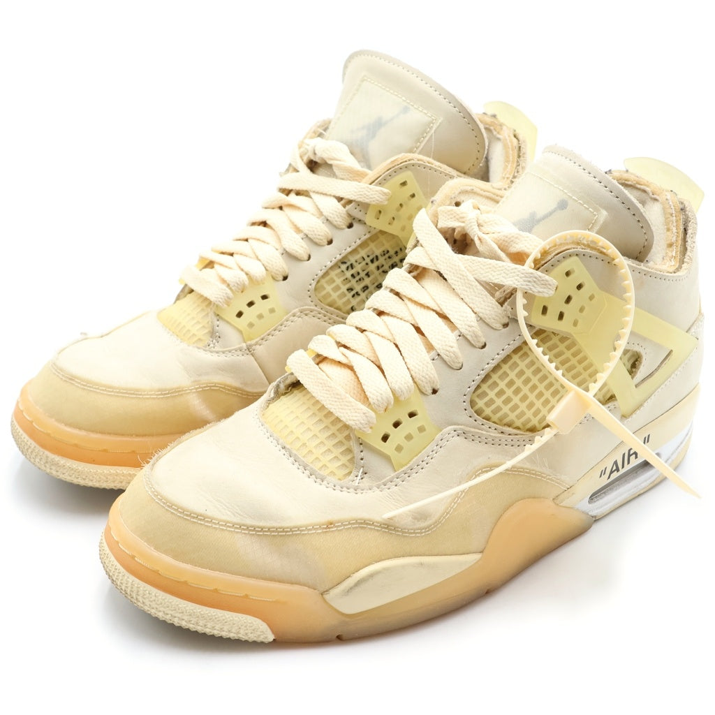 NIKE(ナイキ) ×OFF-WHITE WMNS AIR JORDAN 4 SP SAIL CV9388-100 オフホワイト ウィメンズ エアジョーダン4 SP スニーカー セイル アイボリー US W9.5/26.5cm レディース