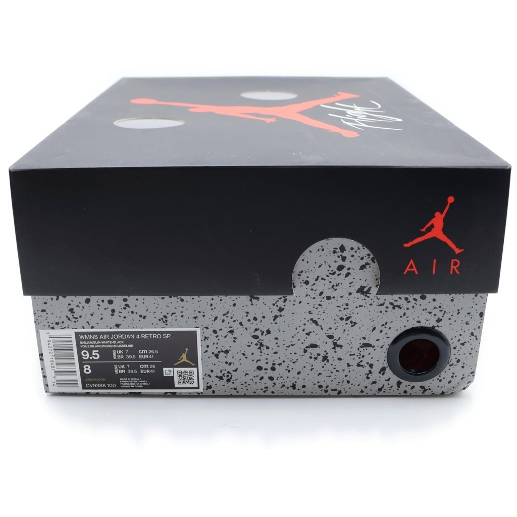 NIKE(ナイキ) ×OFF-WHITE WMNS AIR JORDAN 4 SP SAIL CV9388-100 オフホワイト ウィメンズ エアジョーダン4 SP スニーカー セイル アイボリー US W9.5/26.5cm レディース